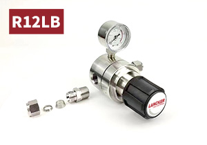 R12LB中等流量不锈钢单表二级减压阀调压阀可调式三孔减压器